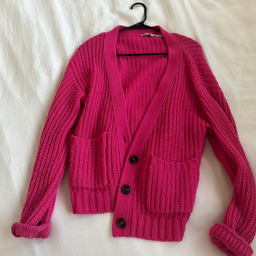 Pam & Gela hot pink cardigan size S